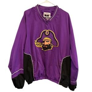 Vintage 58 Sports Mens Windbreaker Size XL Purple Jacket ECU Pirates Pee Dee